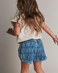 Toddler Girl Ruched Shorts Chambray