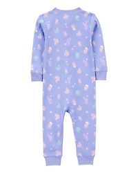 Toddler Girl 1-Piece Jellyfish 100% Snug Fit Cotton Footless Pyjamas
