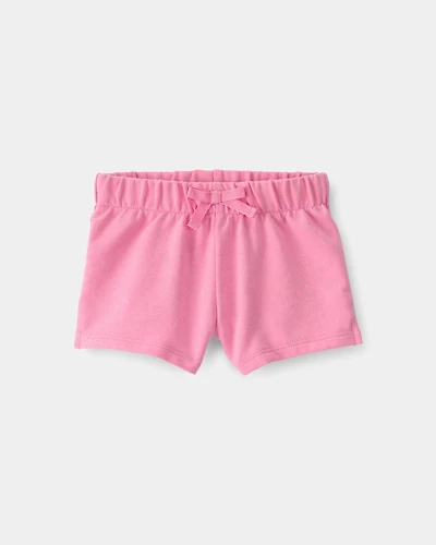 Baby Girl French Terry Shorts - Pink