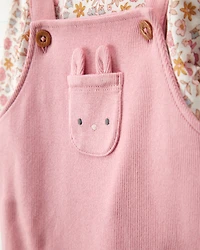 Baby 2-Piece Floral Long-Sleeve Tee & Coverall Set
