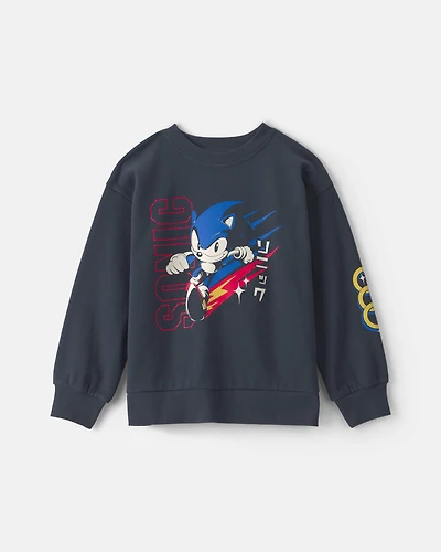 Boys Sonic The Hedgehog™ Pullover Sweatshirt - Navy Blue