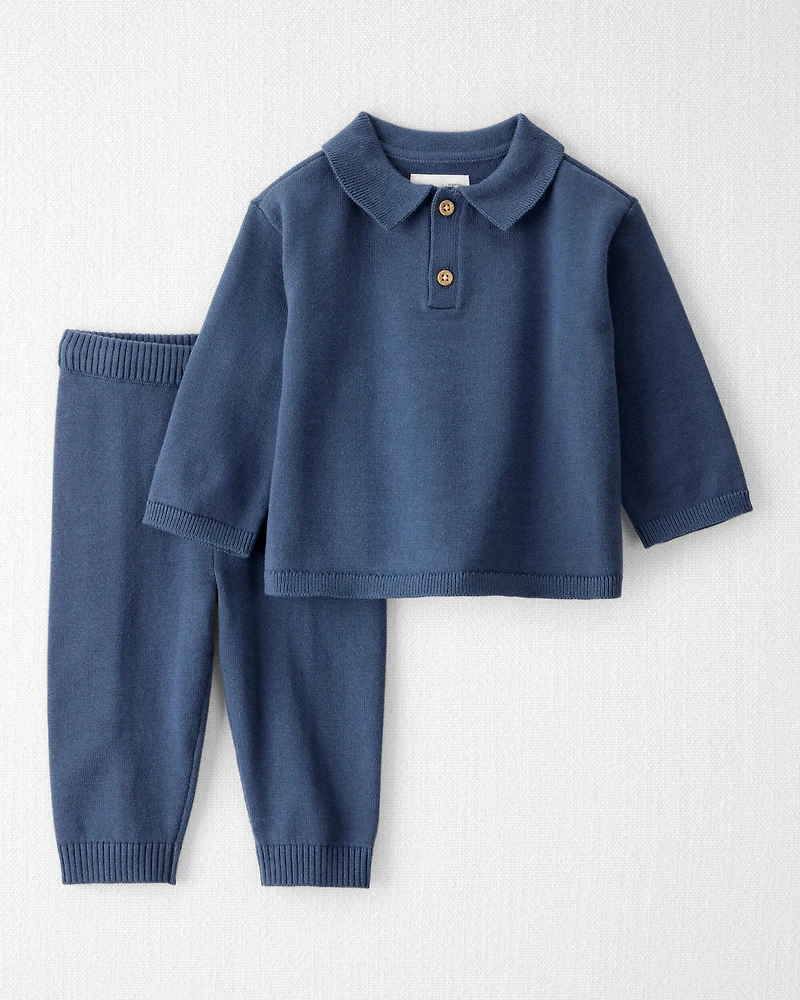 Baby Boy 2-Piece Organic Cotton Sweater Knit Set
