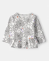 Baby Halloween Spiderwebs Long-Sleeve Tee