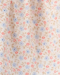 Baby Girl 3-Piece Floral Hat, Top & Short Set - Pink