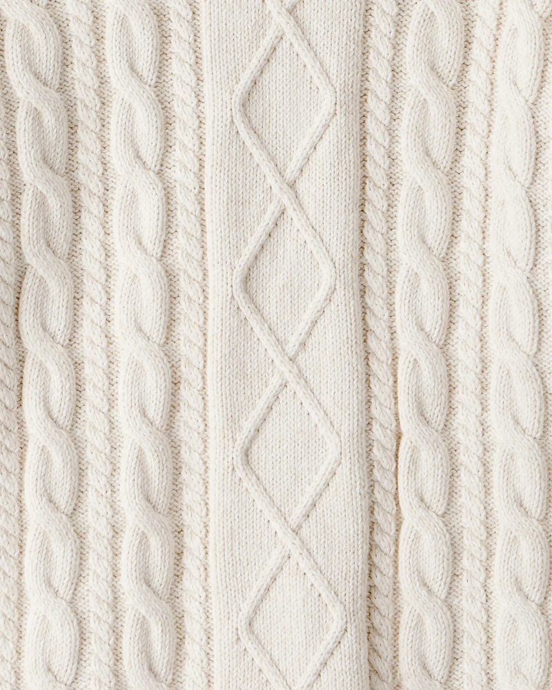 Kids Organic Cotton Cable Knit Sweater