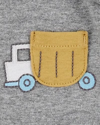 Baby Boy 5-Pack Construction Short-Sleeve Cotton Bodysuits