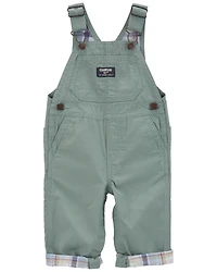 Baby Plaid Lined Lightweight Canvas Overalls