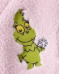 Toddler Girl Dr. Seuss™ The Grinch Sherpa Quarter-Zip Pullover Sweatshirt - Pink