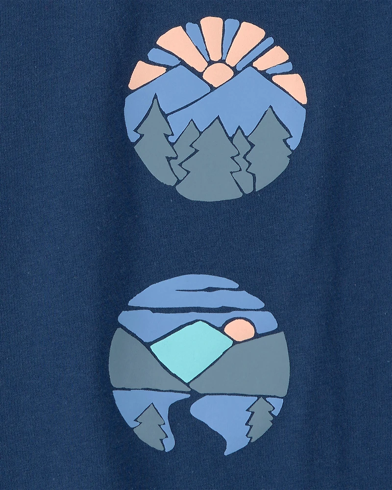 Boys Mountainscape Graphic Tee - Blue