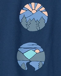 Boys Mountainscape Graphic Tee - Blue