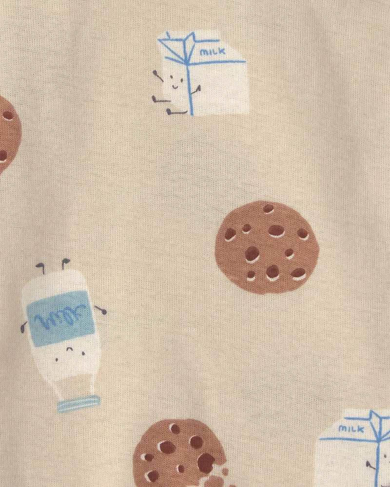 Baby Boy 3-Piece Milk & Cookies Long-Sleeve Bodysuit Pant Set - Blue/Cream