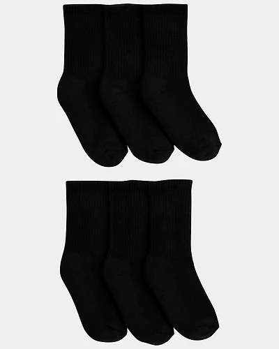 Toddler Boy 6-Pack Socks - Black