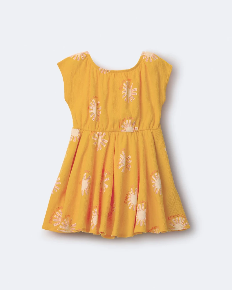 Toddler Girl Avenue Twirl™ Dress Sunny Life Print - Golden Yellow