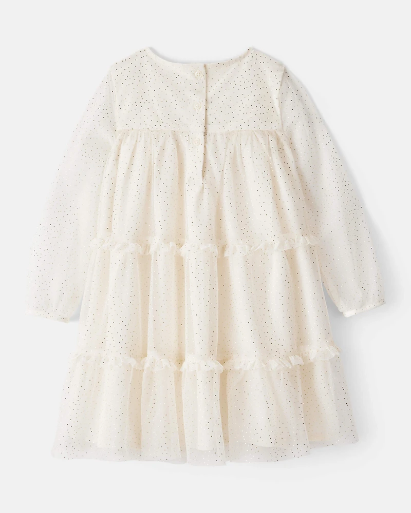Toddler Girl Cream Holiday Dress
