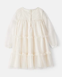 Toddler Girl Cream Holiday Dress