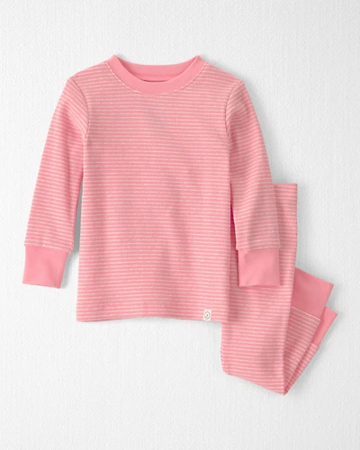 Baby Girl 2-Piece Organic Cotton Ribbed Pyjama