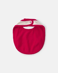 Baby 'Baby's First Christmas' Bib - Red/Cream
