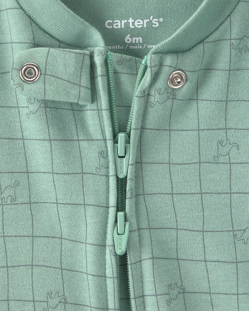 Baby Boy Dinosaur Snug Fit Sleeper - Green