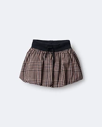 Toddler Girl Bubble Skirt Plaid - Tan
