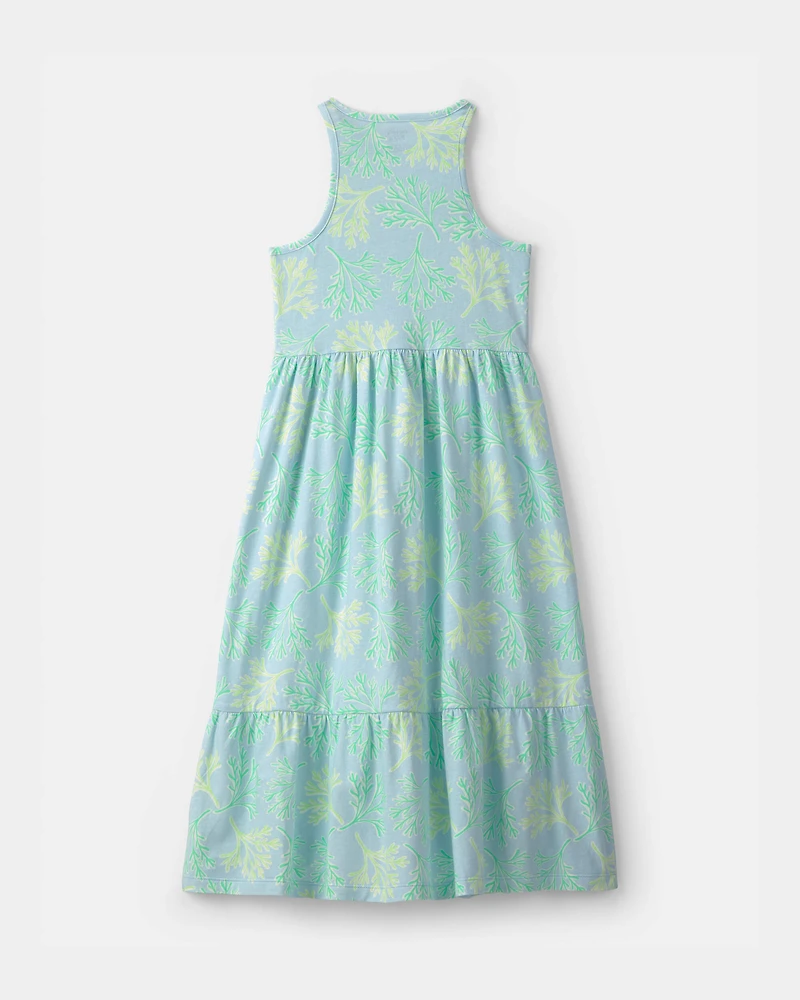 Girls Reef Sleeveless Maxi Dress - Blue/Green