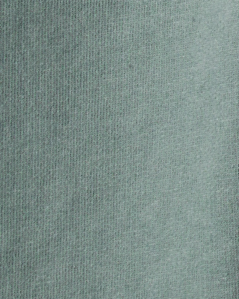 Toddler Boy Dinosaur French Terry Long-Sleeve Tee & Pant Set- Green/Grey