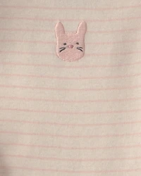 Baby Girl 3-Piece Bunny Terry Short-Sleeve Layering Set - Pink