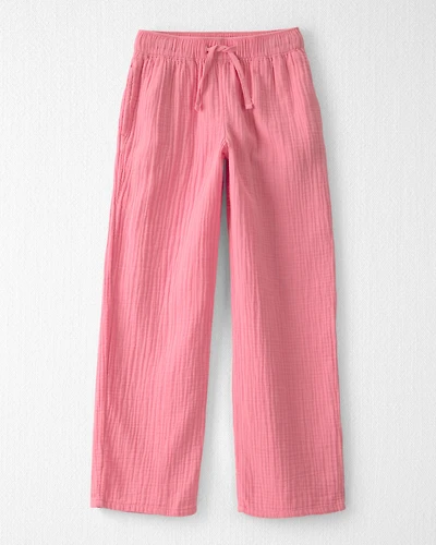 Girls Organic Cotton Gauze Pants