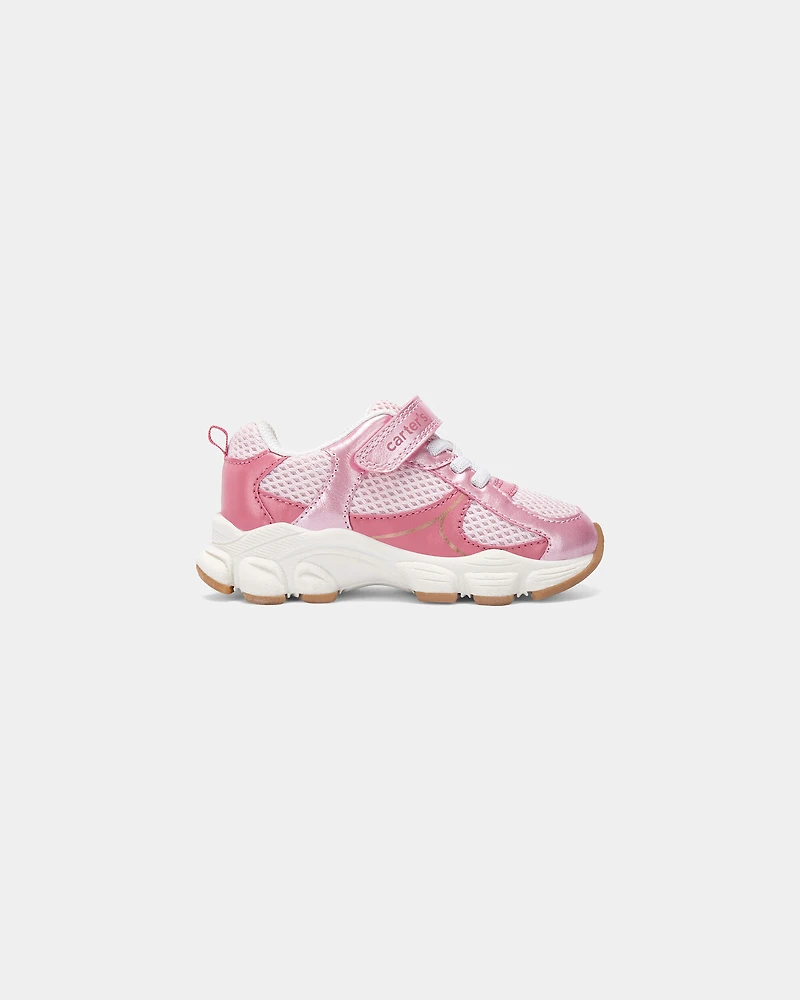 Toddler Girl Metallic Athletic Shoes - Pink