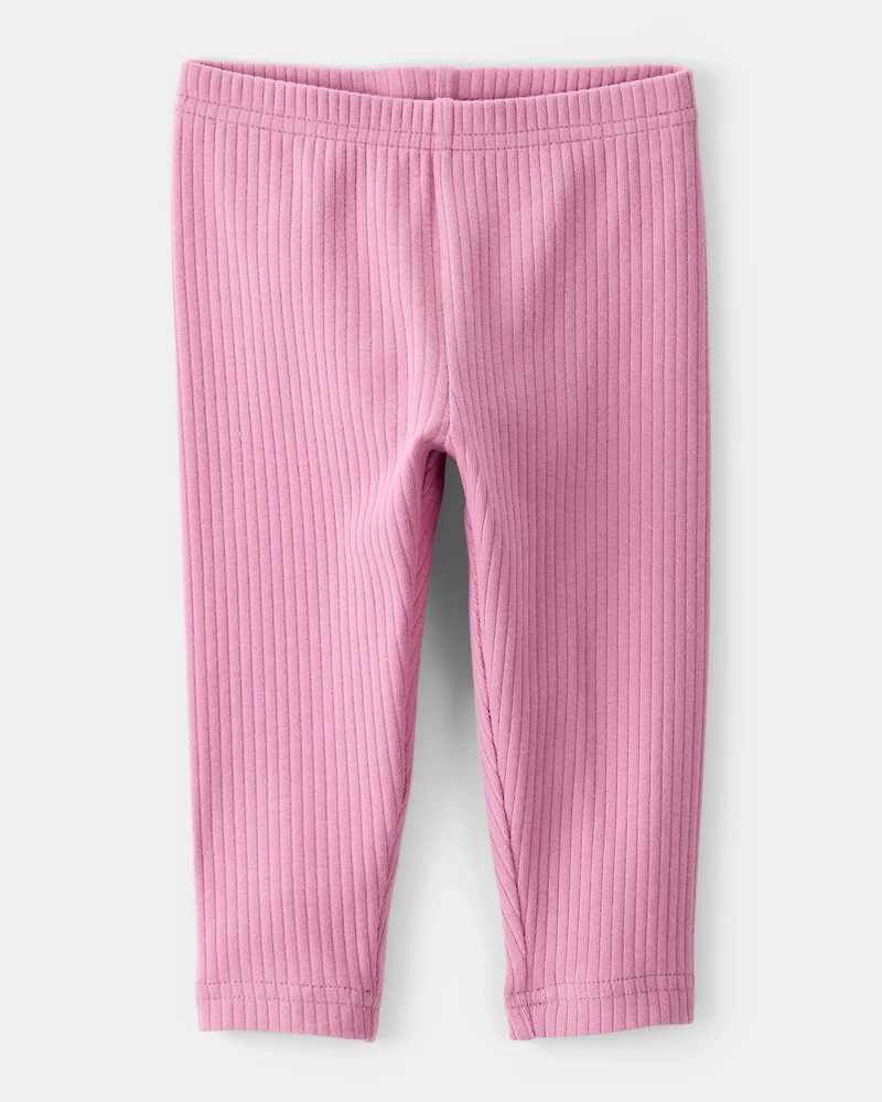 Baby Girl Ribbed Leggings
