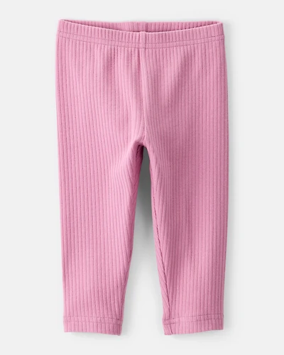 Baby Girl Ribbed Leggings