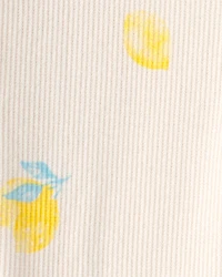 Baby Girl Lemon Rib Pants - Ivory