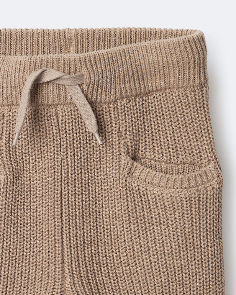 Toddler Sweater Jogger Pant - Tan