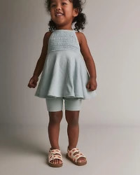 Toddler Girl Brooklyn Bike Shorts - Light Blue