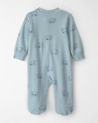 Baby Organic Cotton Sleeper Blue Bears