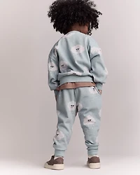 Toddler City Park™ Jogger Pant Rain Cloud Print - Pale Blue