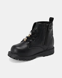 Toddler Boy Girl  Ankle Boots - Black
