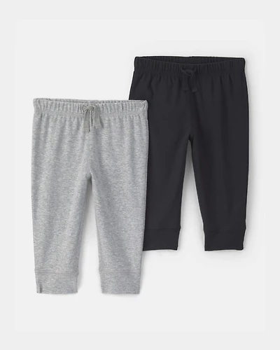 Baby 2-Pack Pants - Grey/Black
