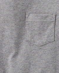 Toddler Solid Short-Sleeve Pocket Tee - Grey