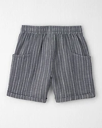 Boys 2-Piece Organic Cotton Gauze Short Set Cream