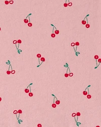 Toddler Girl Cherry Long-Sleeve Knit Dress - Pink