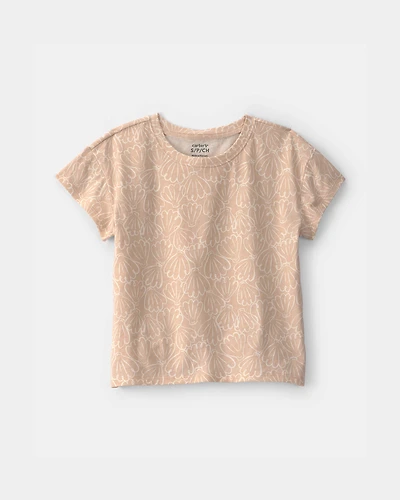 Girls Shell Short-Sleeve Top - Tan