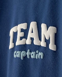 Baby 'Team Captain' French Terry Jumpsuit - Blue