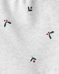 Baby Girl 2-Piece Bow Print Bodysuit & Pant Set - Grey