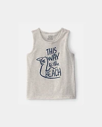 Baby Boy Beach Graphic Tank - Grey