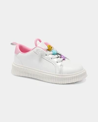 Toddler Girl Charm Casual Shoes - White/Pink