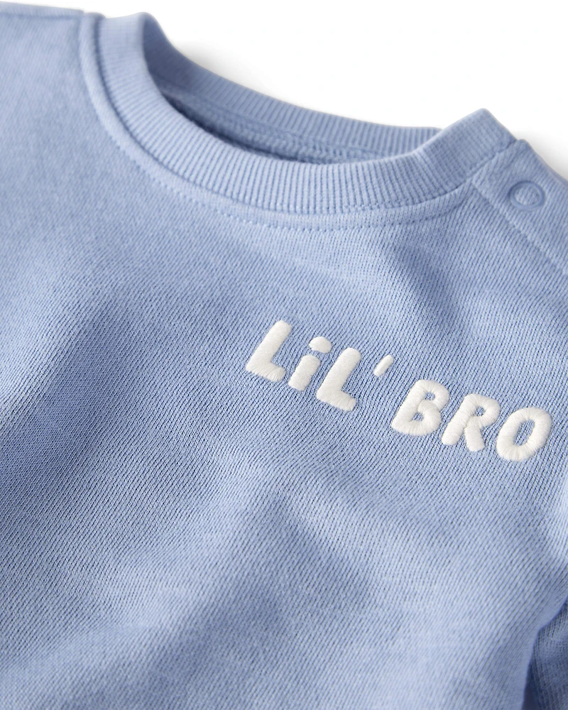 Baby Organic Cotton Lil' Bro Bubble Bodysuit
