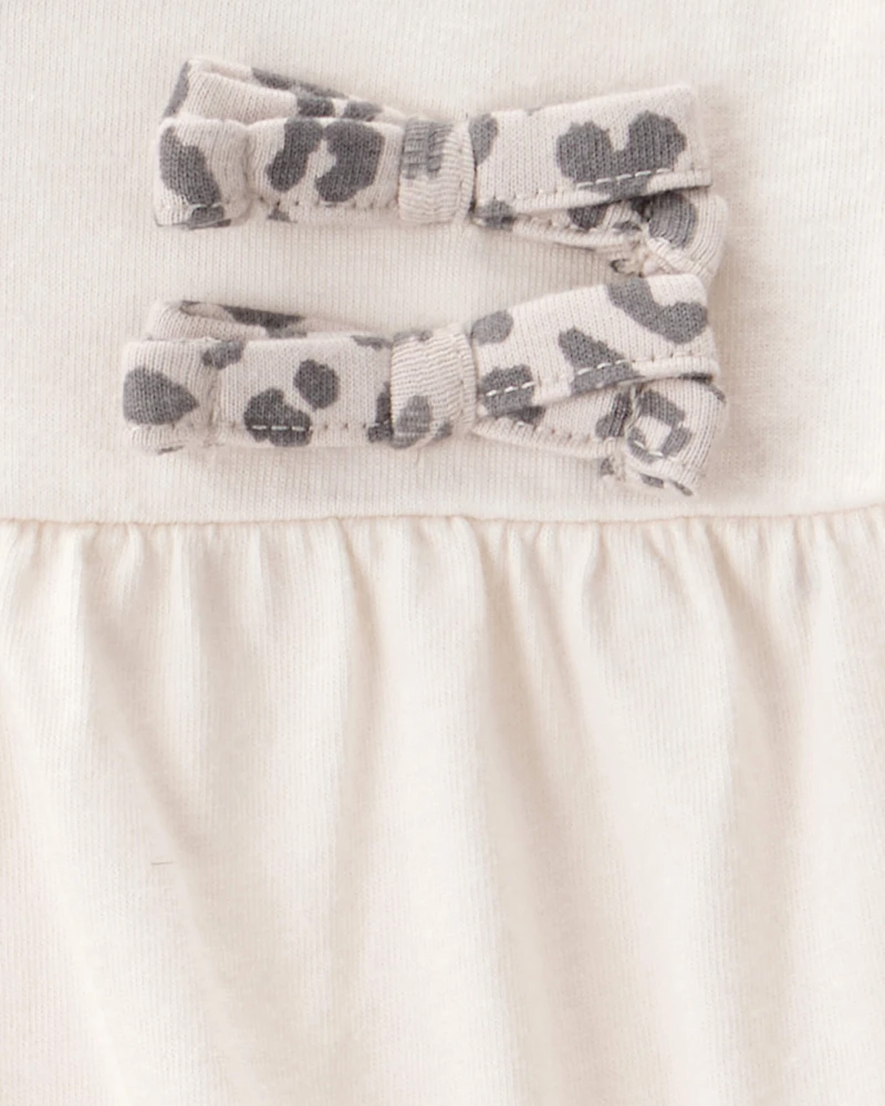 Baby 2-Piece Long-Sleeve Bodysuit & Pull-On Leopard Pants