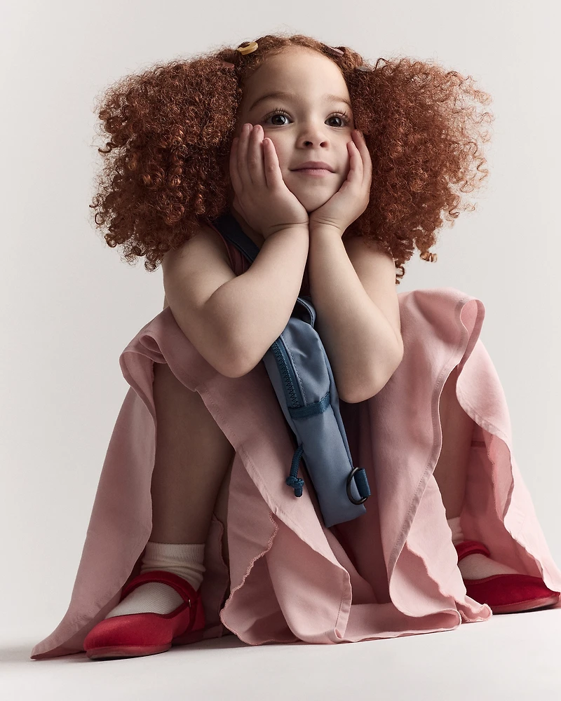 Toddler Girl Avenue Twirl™ Midi Skirt with Otter Pockets - Light Pink