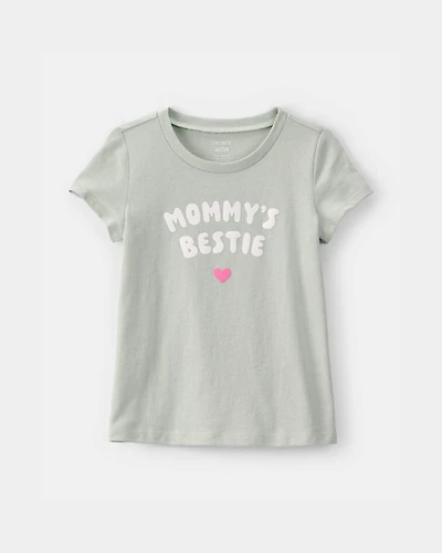 Toddler Girl 'Mommy's Bestie' Graphic Tee - Green