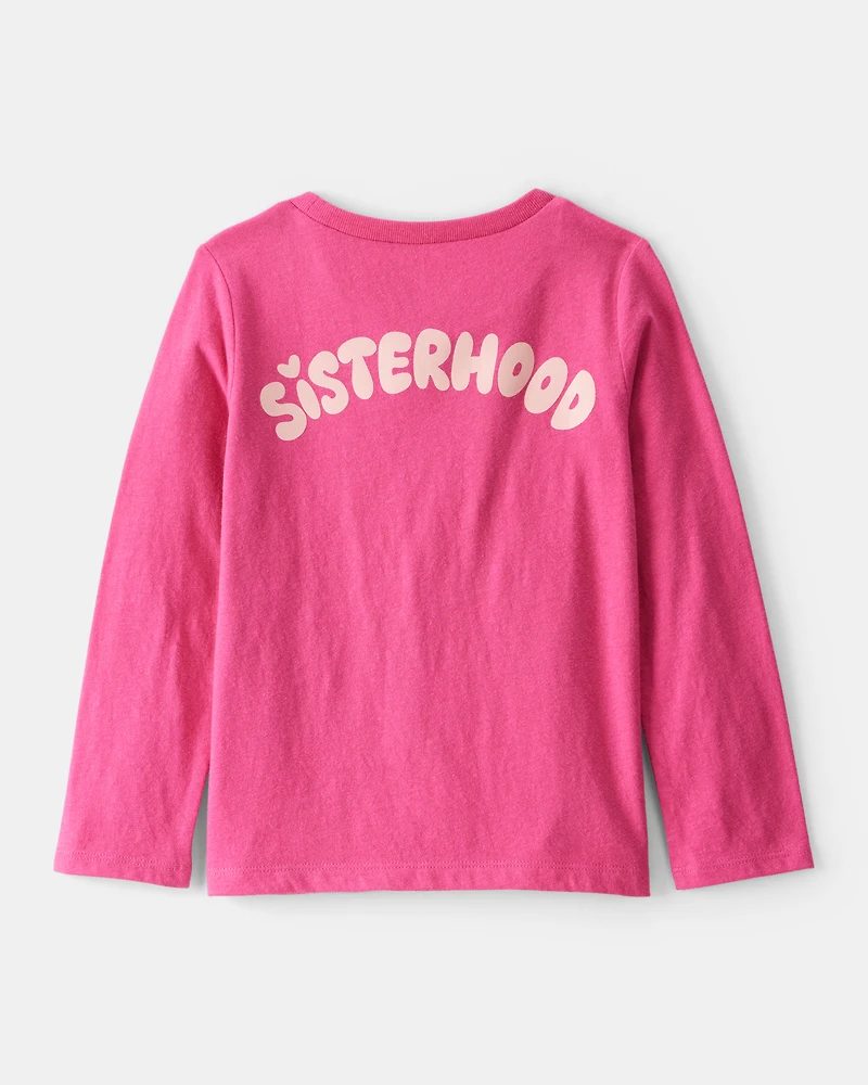 Toddler Girl Sisterhood Long-Sleeve Graphic Tee - Pink